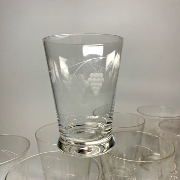 Glas druvklase 1930-tal Retrolux antik