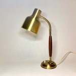 Retro Skrivbordslampa bordslampa mässing teak Retrolux antik