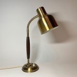 Retro Skrivbordslampa bordslampa mässing teak Retrolux antik