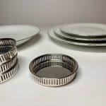 Bordsunderlägg för buteljer i nysilver Retrolux antik