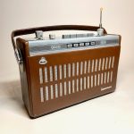 Transistor radio Monark läder Retrolux antik