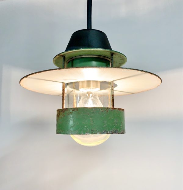 Taklampa industri Louis Poulsen Retrolux antik